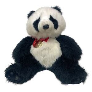 Vintage Floppy Friends Panda Bear Plush Stuffed Animal Mervyns Rare